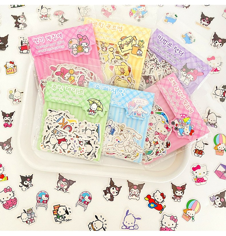 : 💌 Stickers Sanrio – Lot de 100