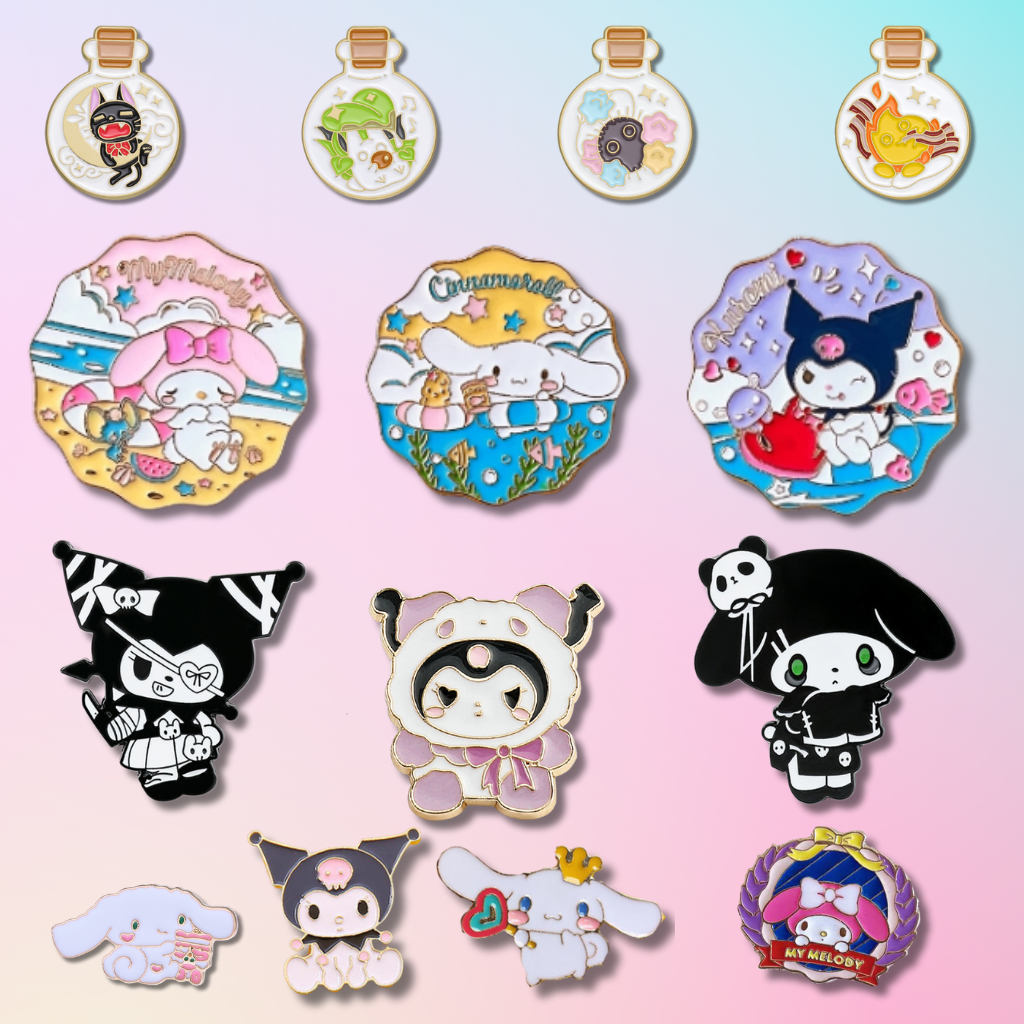 🎀 Pins Kawaii Ghibli & Sanrio – 3 Tailles au choix