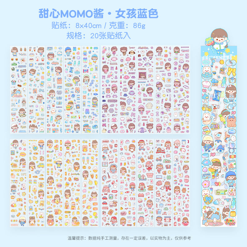 🧸 Stickers PVC - Set Momo et Oursons