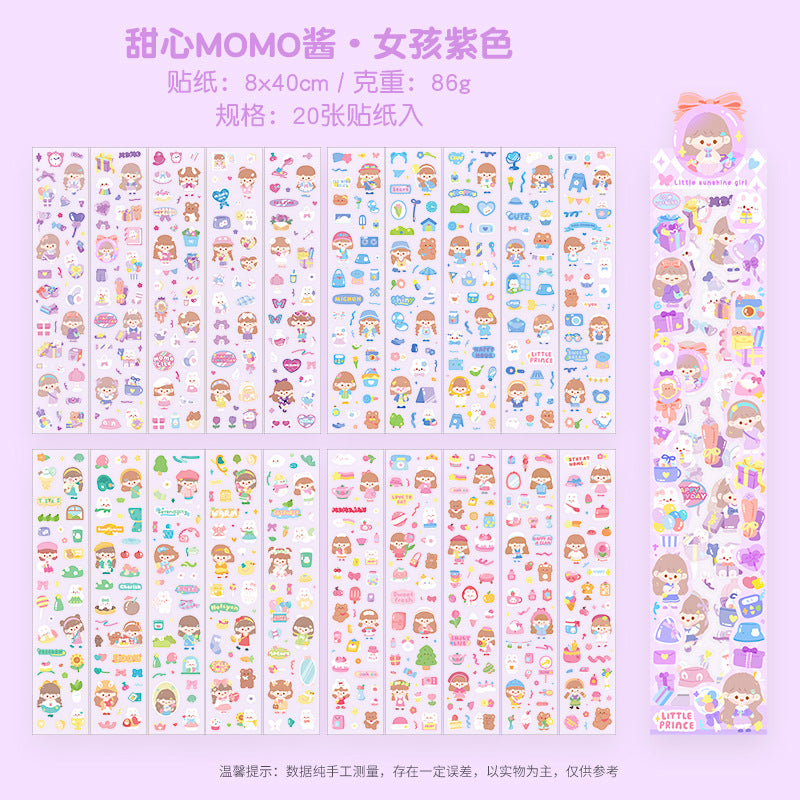 🧸 Stickers PVC - Set Momo et Oursons