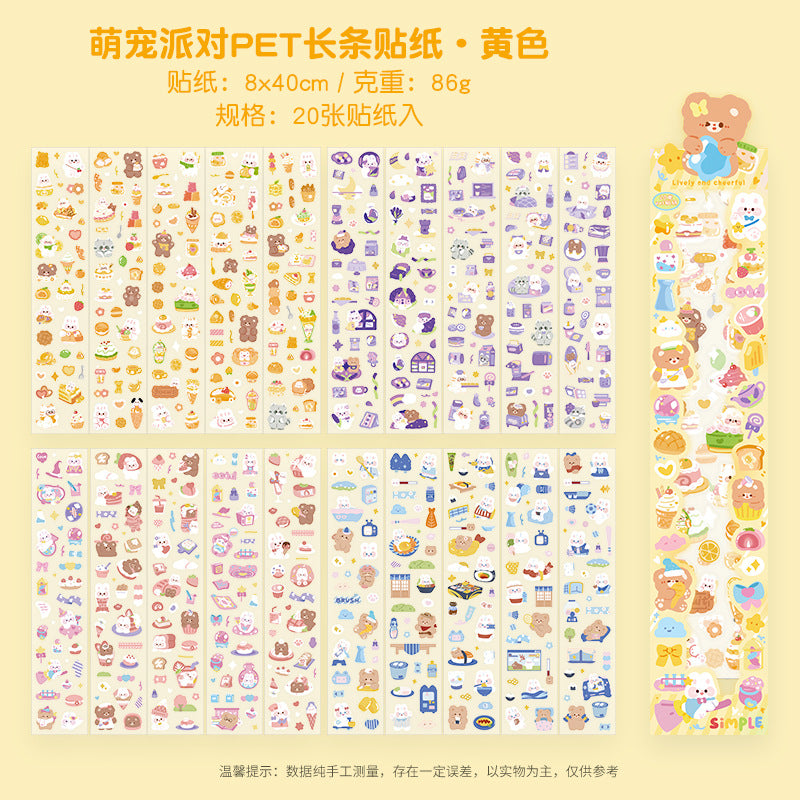 🧸 Stickers PVC - Set Momo et Oursons