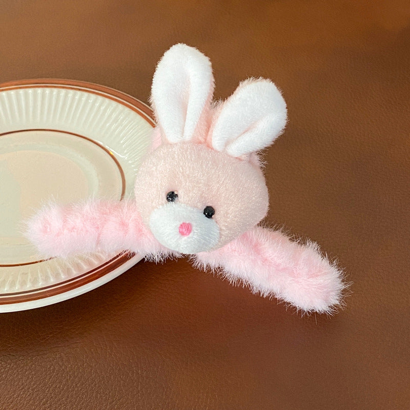 🐰 Pince à Cheveux Lapin en Peluche