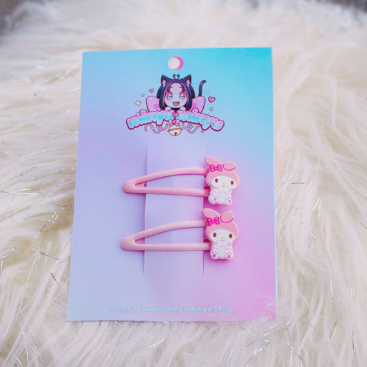 🌸 Duo de Barrettes My Melody – Rose Pastel