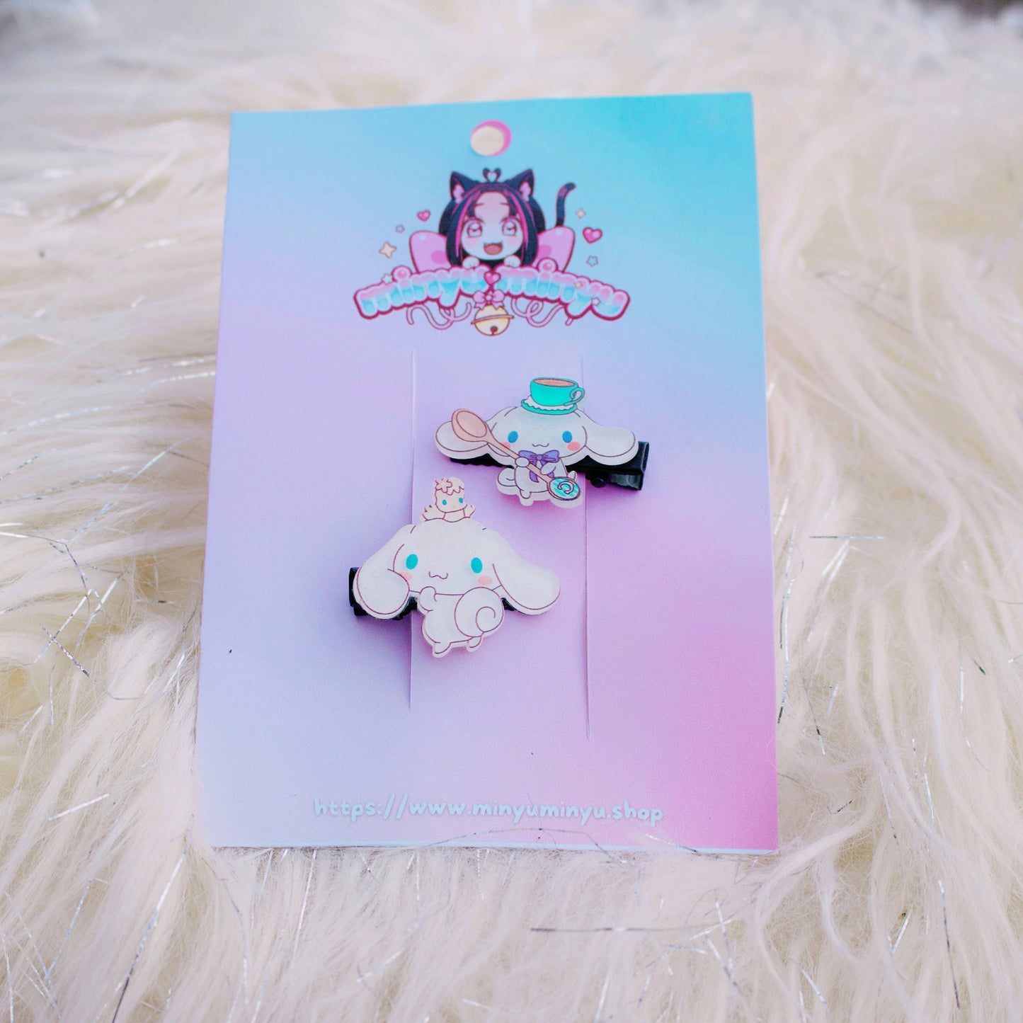 🌙 Pinces à cheveux Cinnamoroll – Lot de 2