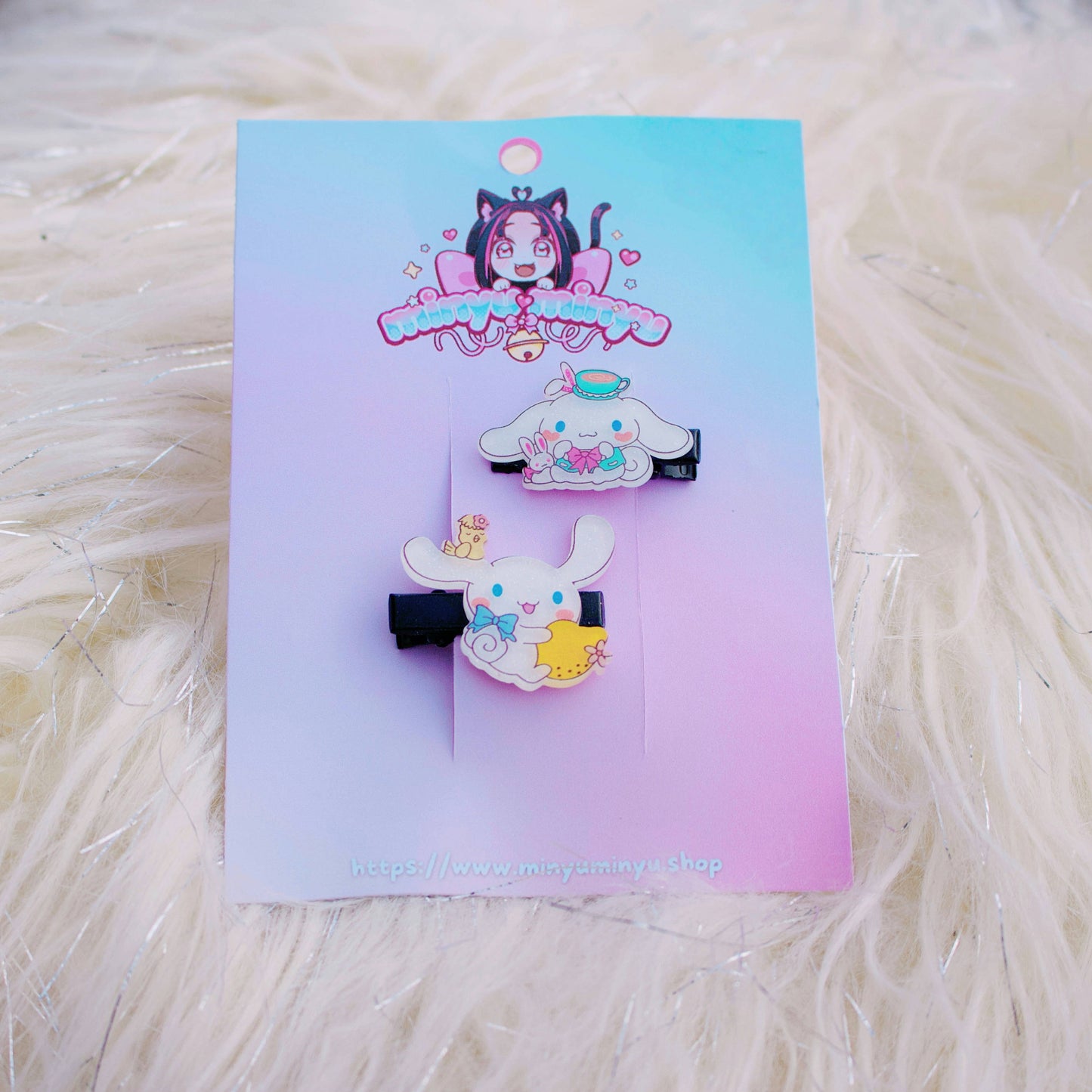 🌙 Pinces à cheveux Cinnamoroll – Lot de 2