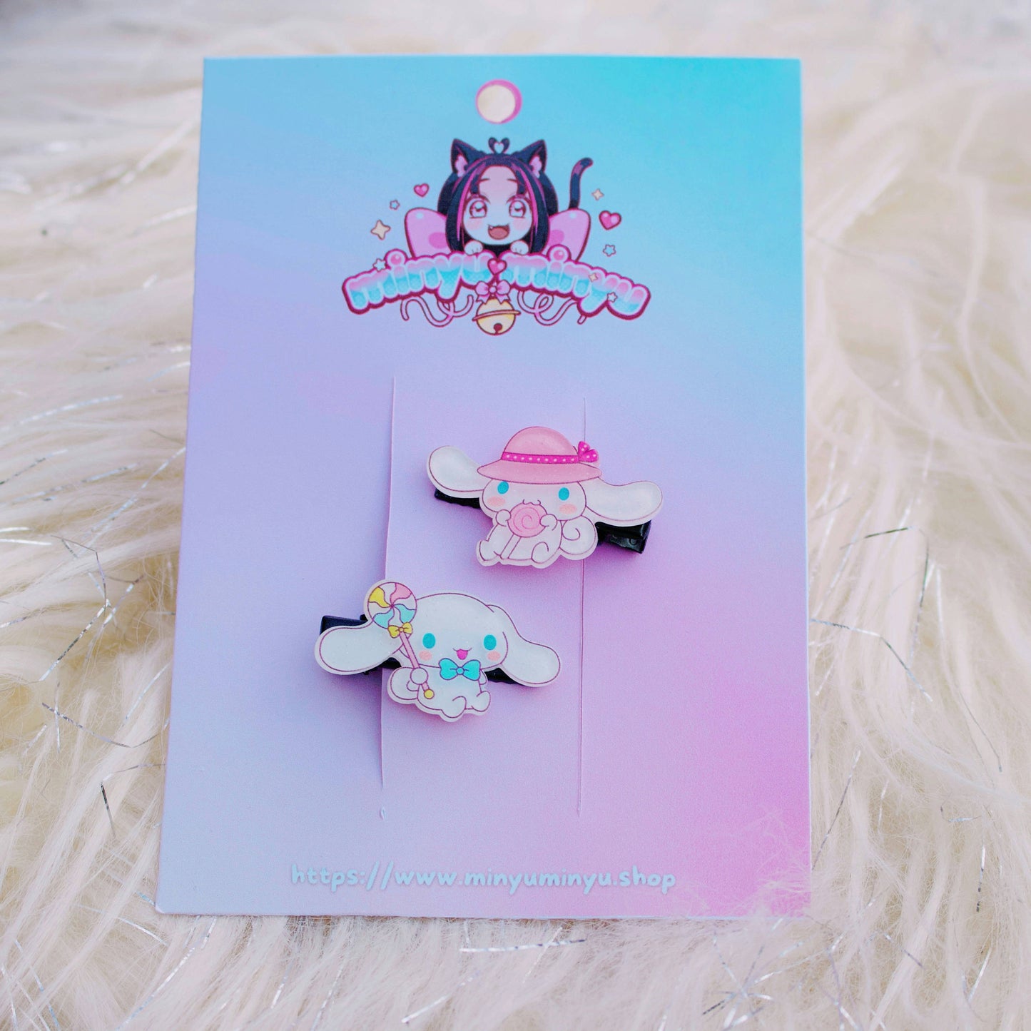 🌙 Pinces à cheveux Cinnamoroll – Lot de 2