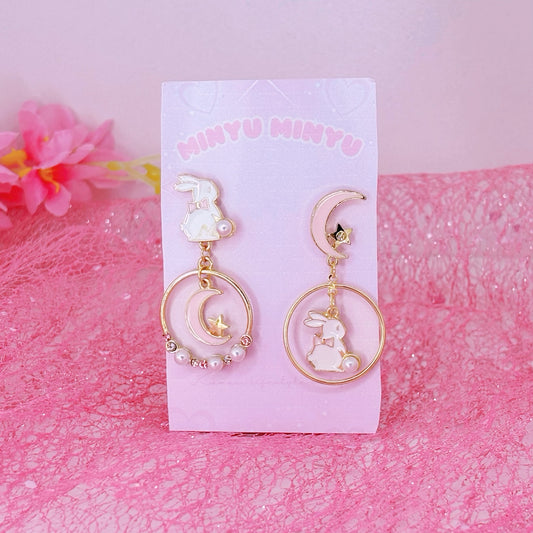 BOUCLE D'OREILLE : PINK MOON