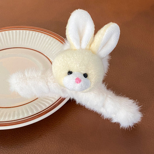 🐰 Pince à Cheveux Lapin en Peluche
